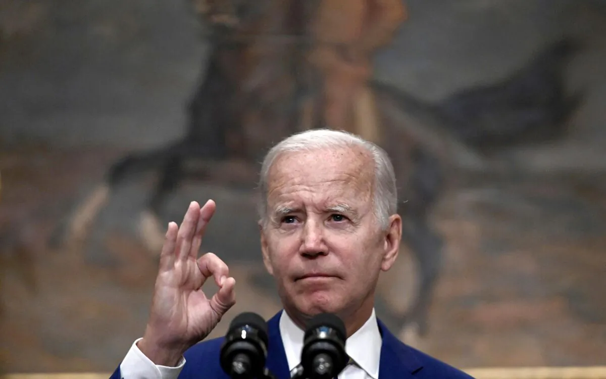 President Joe Biden announces student loan relief in the Roosevelt Room of the White House in Washington on Aug. 24, 2022. (Olivier Douliery/AFP via Getty Images)