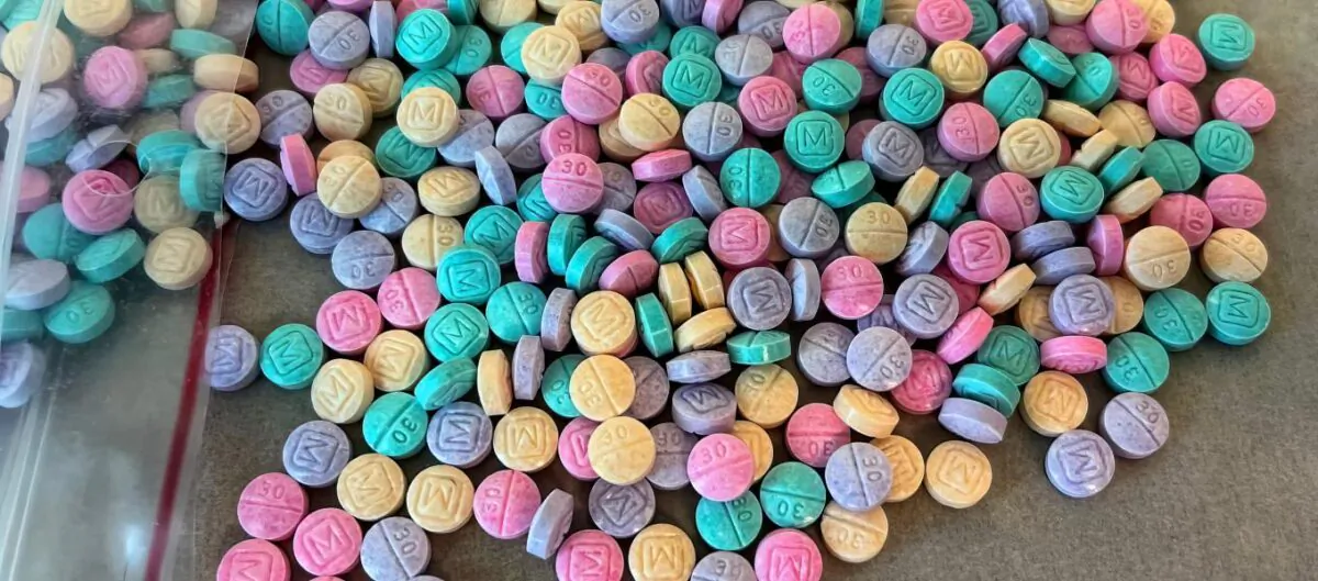 Brightly colored fentanyl pills. (Courtesy of the U.S. Drug Enforcement Administration)
