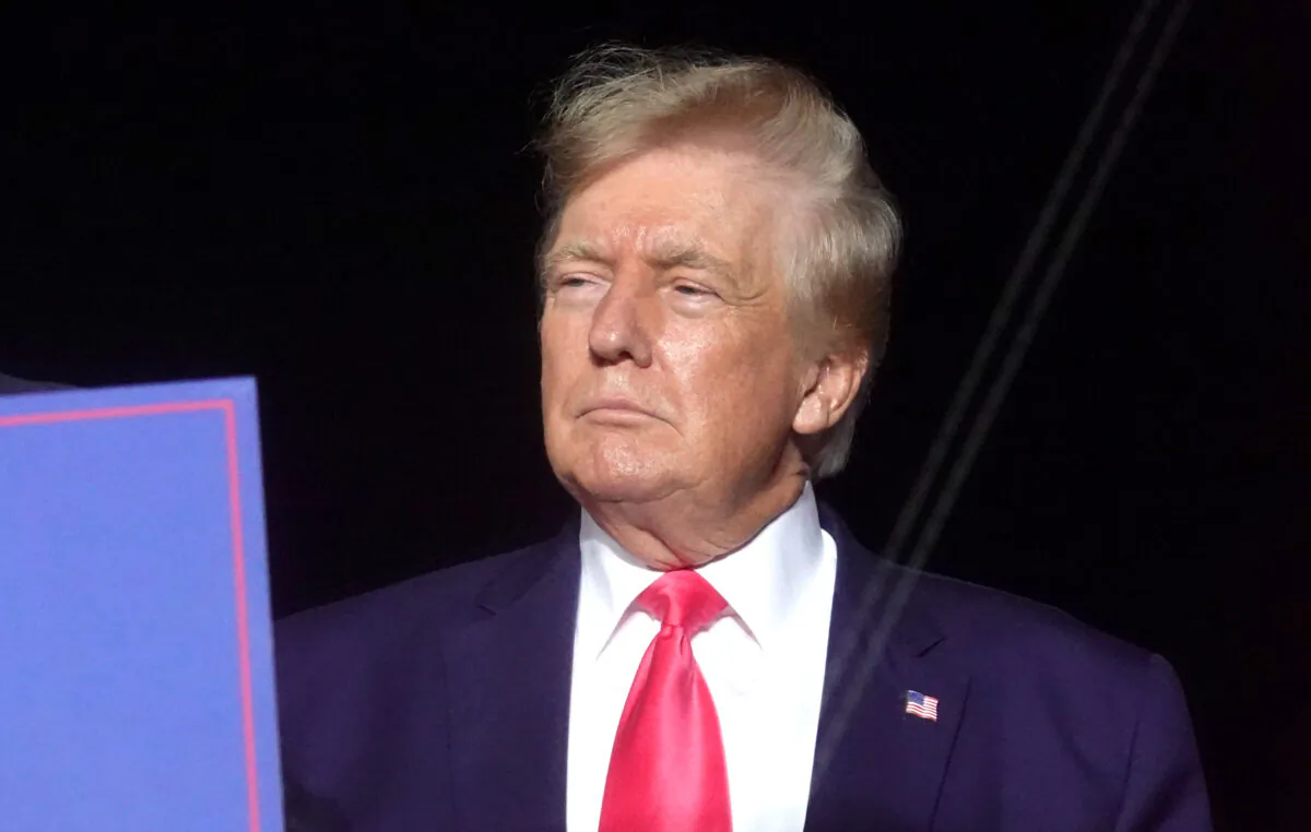 Former President Donald Trump during a rally in Waukesha, Wis., on Aug. 5, 2022. (Scott Olson/Getty Images)