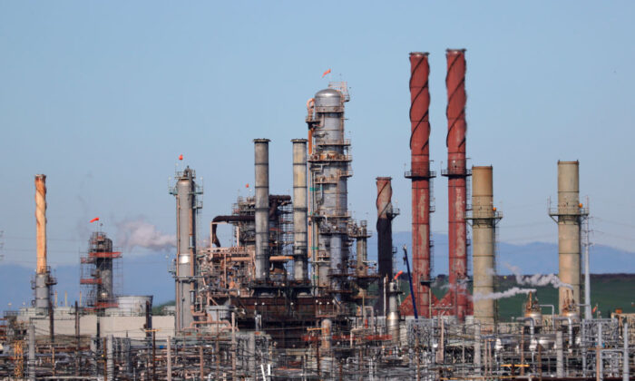 A view of the Chevron refinery in Richmond, Calif., on Nov. 17, 2021. (Justin Sullivan/Getty Images)