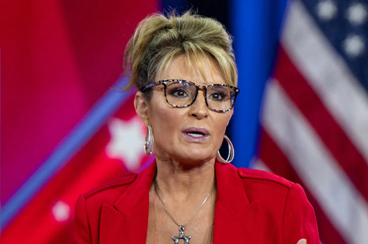 Former Alaska Gov. Sarah Palin speaks at the Conservative Political Action Conference CPAC in Dallas, Texas on Aug. 4, 2022. (Brandon Bell/Getty Images)