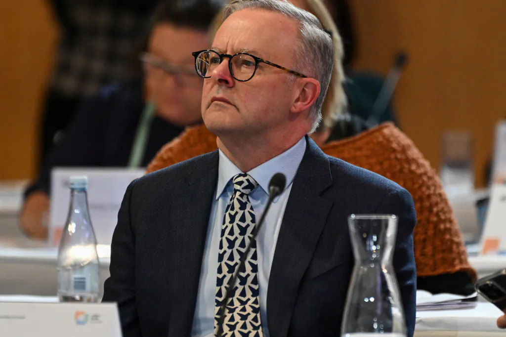 Australian Prime Minister Anthony Albanese attends a jobs and skills summit at Parliament House on September 1, 2022 in Canberra, Australia. (Photo by Martin Ollman/Getty Images)