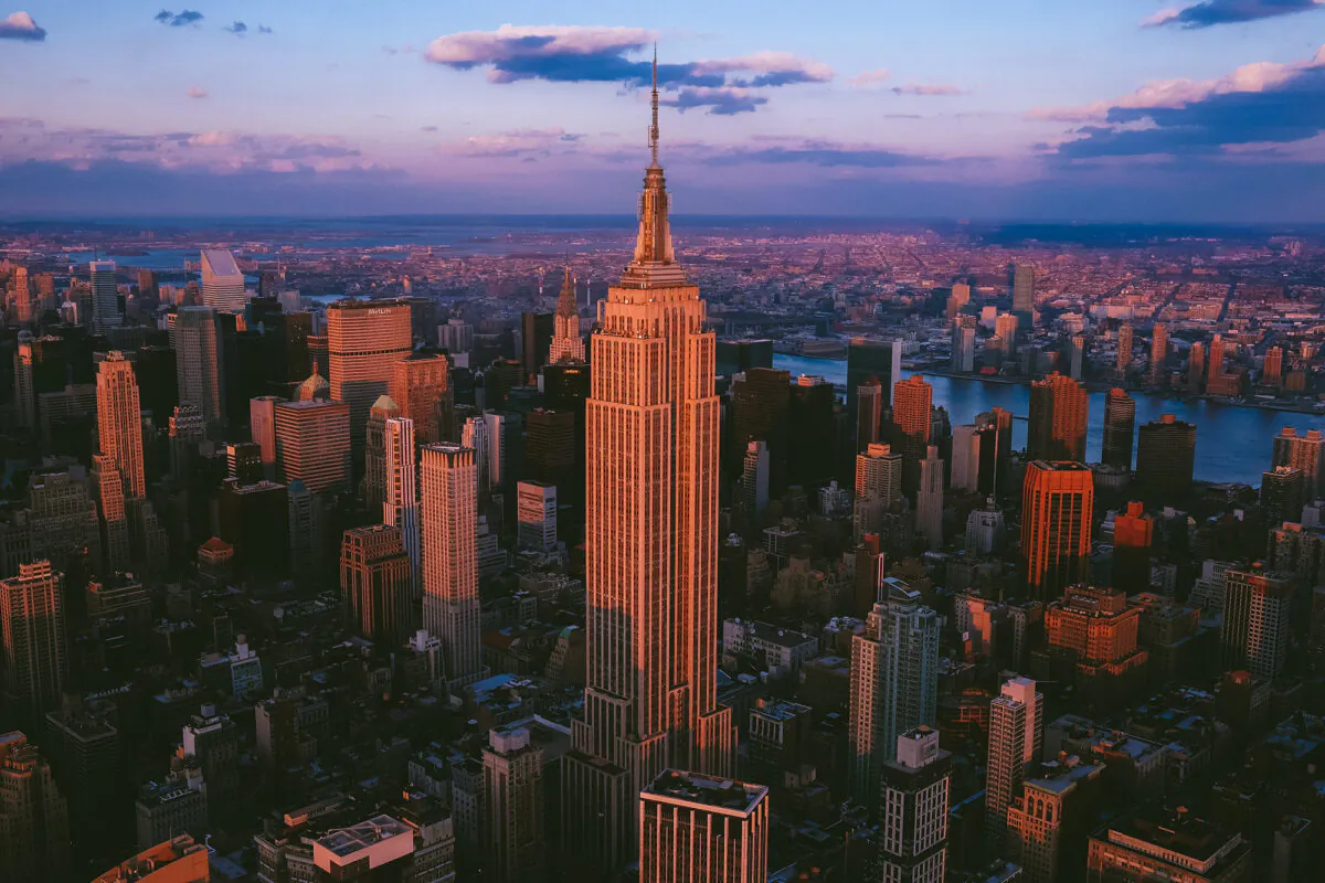Empire State Building (exterior at dusk). (Courtesy of Empire State Realty Trust)