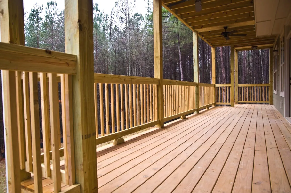 A deck railing can be both practical and decorative. (Dreamstime/TNS)