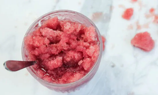 Watermelon Granita With Pomegranate And Lime