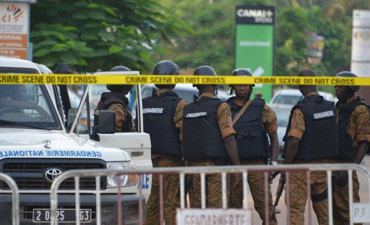 File photo of Burkinabe police patrol on Aug. 14, 2017. (Ahmed Ouoba/AFP via Getty Images)