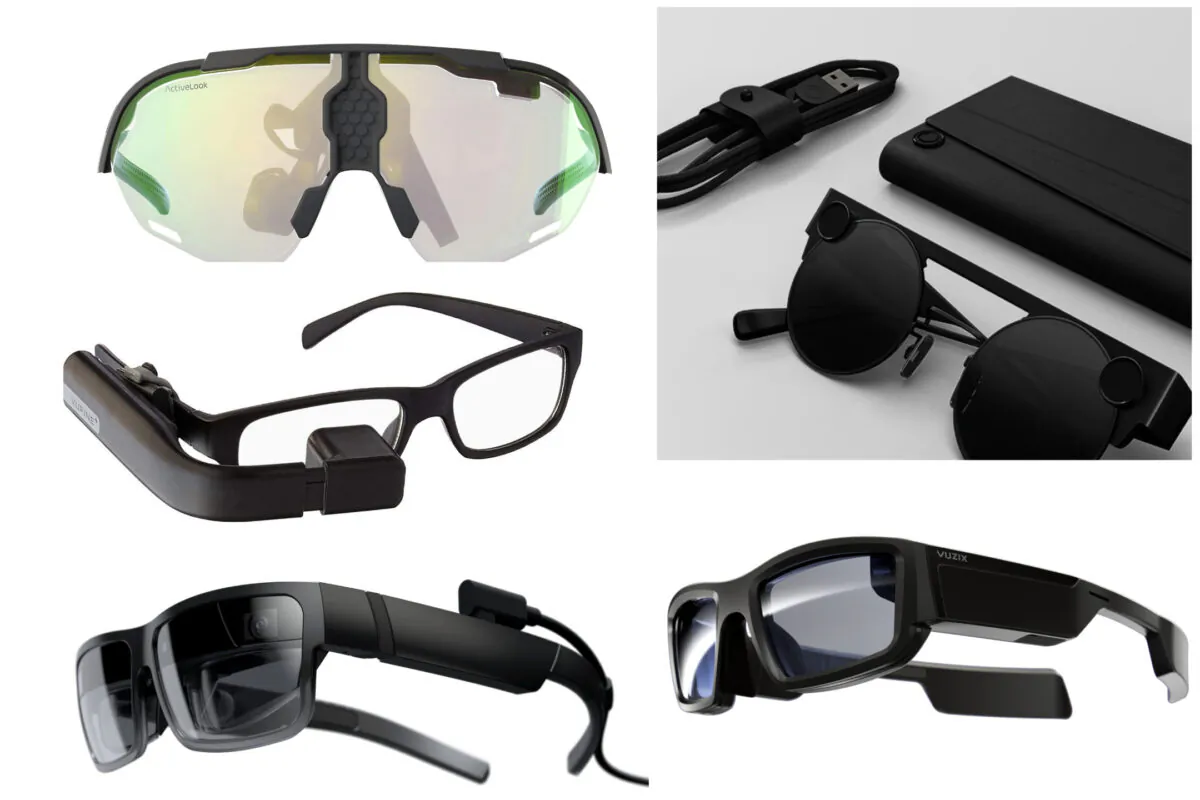 (Courtesy of Snap Spectacles, Engo, Lenovo, Vufine, Vuzix)