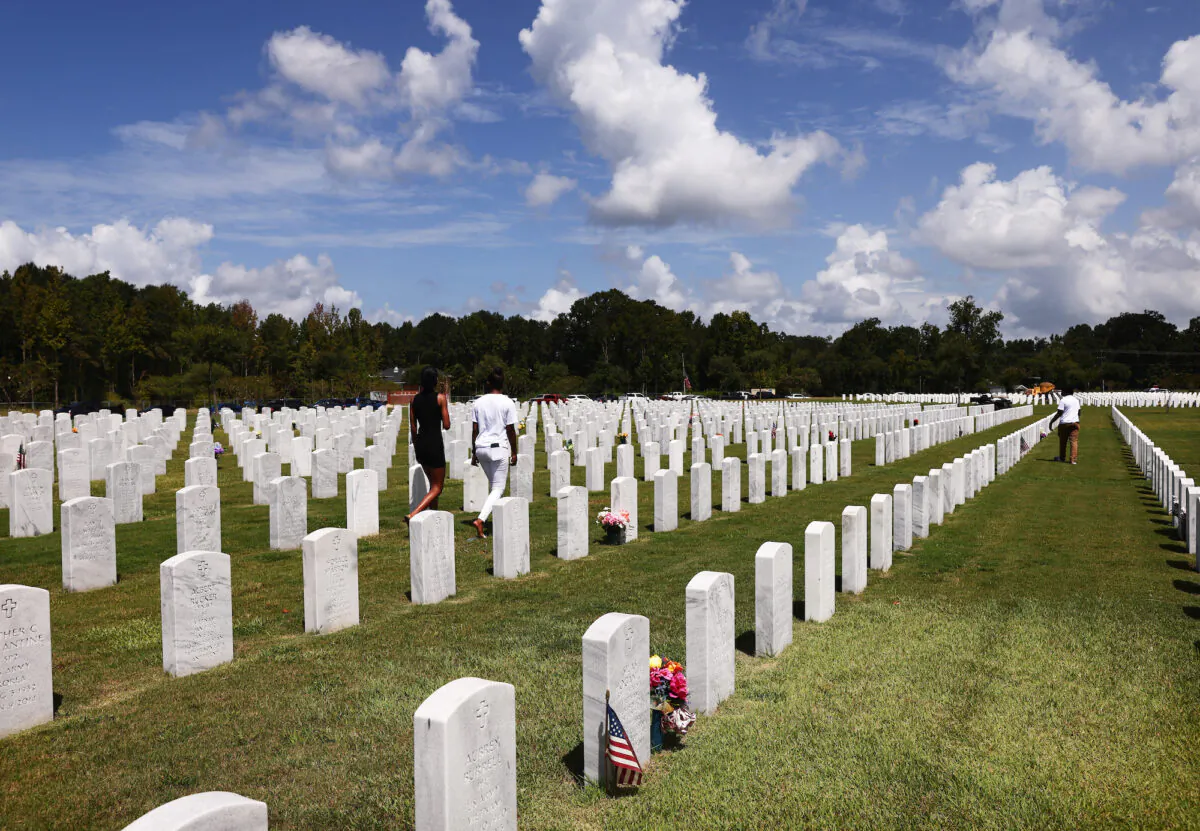 Louisiana National Cemetery on August 20, 2021 in Zachary, Louisiana. (Mario Tama/Getty Images)