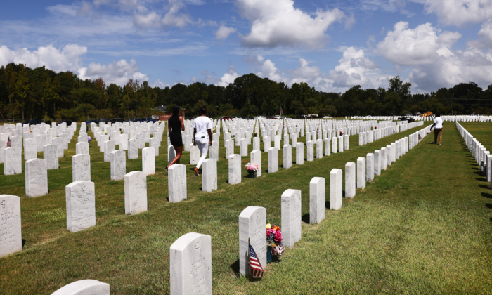 Louisiana National Cemetery on August 20, 2021 in Zachary, Louisiana. (Mario Tama/Getty Images)