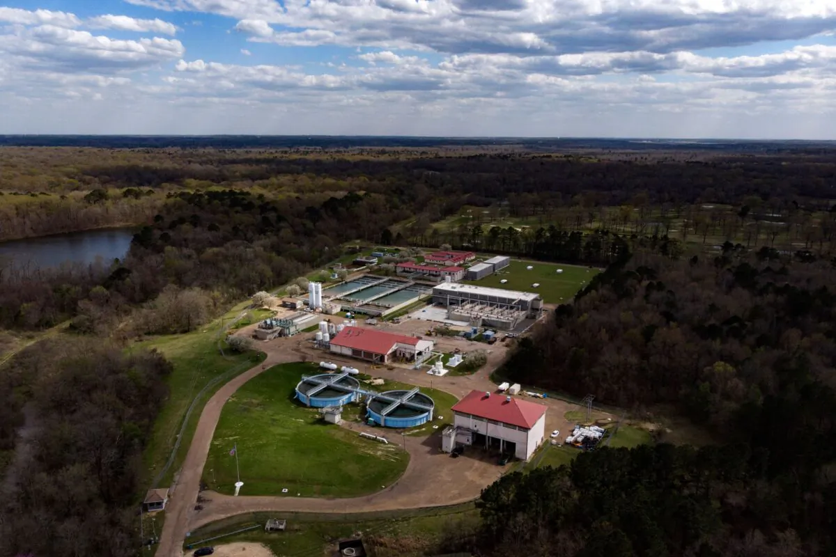 The O.B. Curtis Water Treatment Plant in Jackson, Miss., in a March 24, 2022, file image. (Mark Felix/AFP via Getty Images)