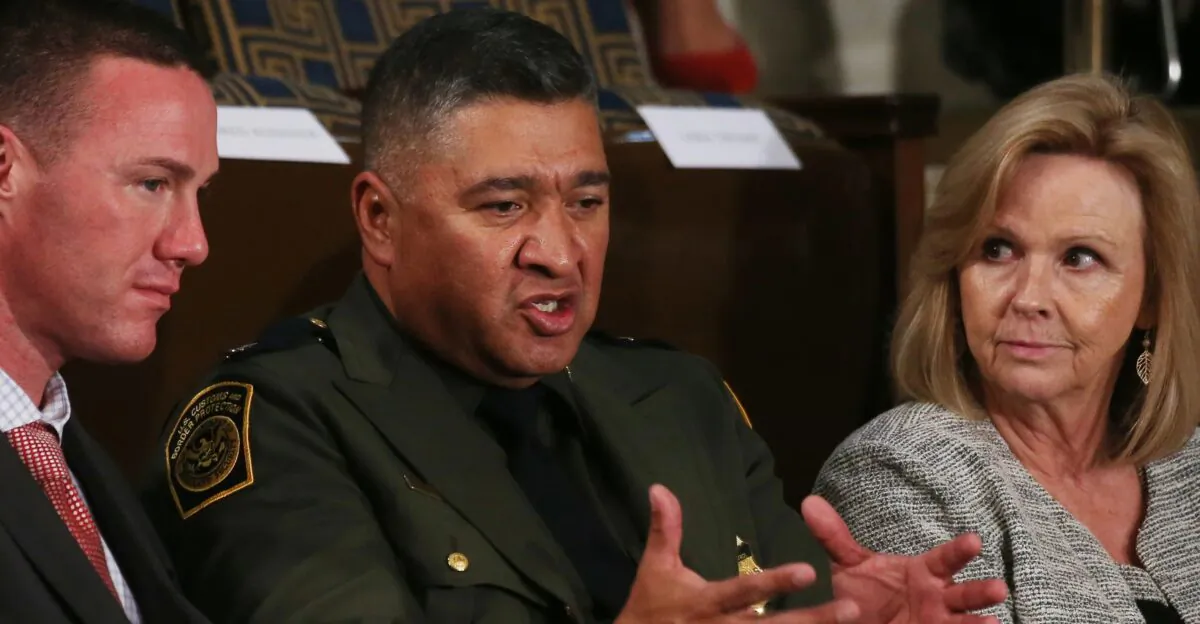 Then-Border Patrol Deputy Chief Raul Ortiz sits in the first lady’s box in the House chamber as a special guest at then-President Donald Trump’s 2020 State of the Union address on Feb. 4, 2020. Ortiz in 2021 became the bureau’s chief, and testified in late July that in his 31 years’ experience, he has not seen the border in such crisis as it is now. (Mario Tama/Getty Images)