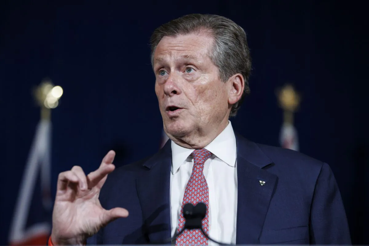 Toronto Mayor John Tory speaksToronto Mayor John Tory speaks during a press conference at Queen’s Park in Toronto on June 27, 2022. (Cole Burston/The Canadian Press) during a press conference at Queen’s Park in Toronto on June 27, 2022. (The Canadian Press/Cole Burston)