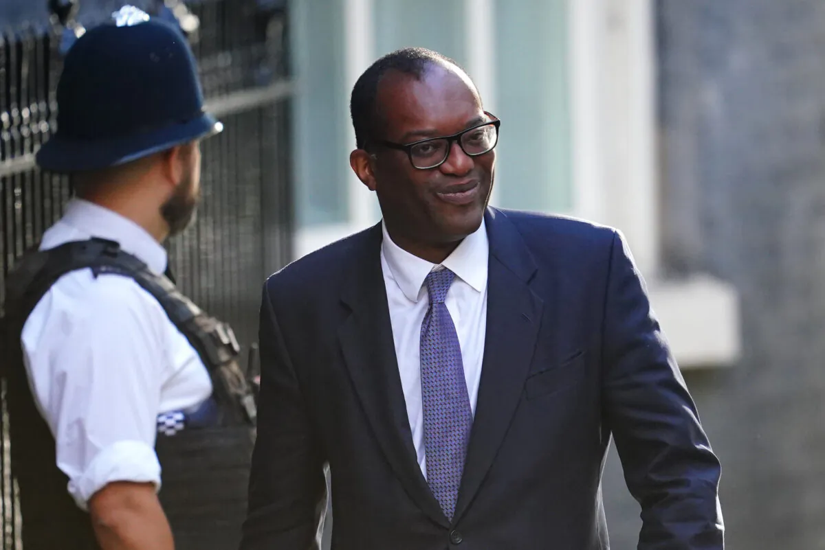 UK Chancellor of the Exchequer Kwasi Karteng arriving in Downing Street, London, on Sept. 7, 2022. (Victoria Jones/PA Media)