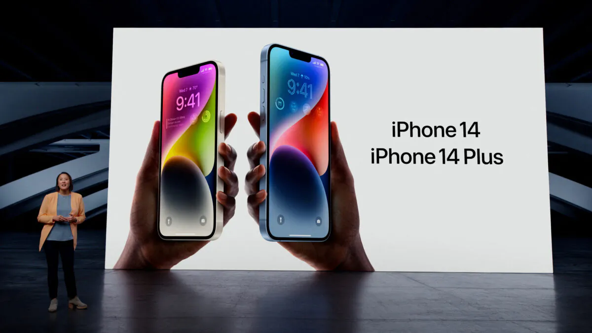 Apple's vice president of Worldwide Product Marketing Kaiann Drance talks about the new iPhone 14 and iPhone 14 Plus for a special event at Apple Park in Cupertino, Calif., on Sept. 7, 2022, in a still image from video. (Apple Inc./Handout via Reuters)