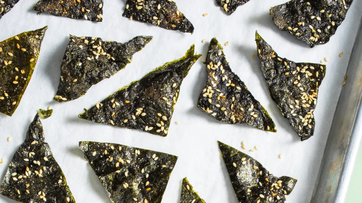 Scrumptious seaweed is the basis of this crispy snack. (Chantal Lambeth)
