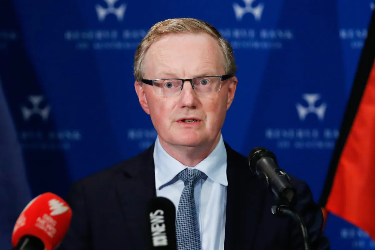 Governor of the Reserve Bank of Australia Philip Lowe makes a speech in Sydney, Australia, on March 19, 2020. (Brendon Thorne/Getty Images)