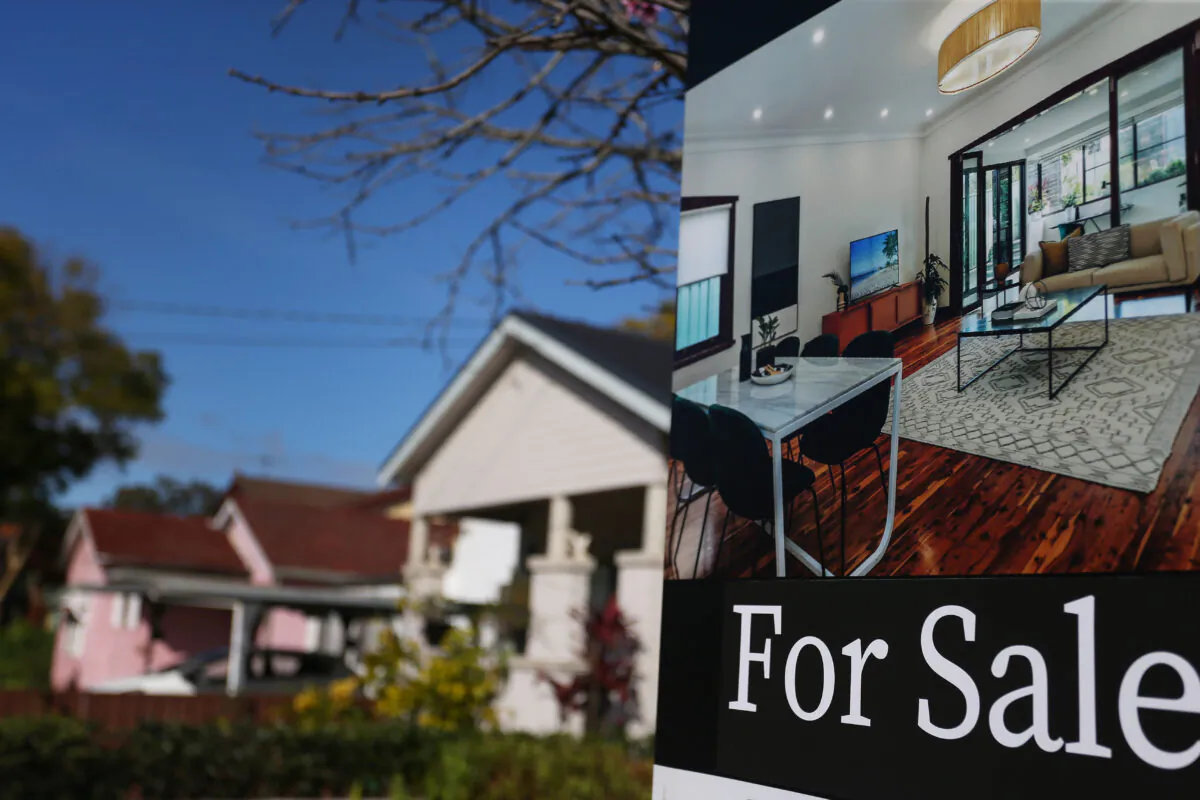 A real estate sign is seen at a property in Croydon Park in Sydney, Australia, on Sept. 6, 2022. (Lisa Maree Williams/Getty Images)