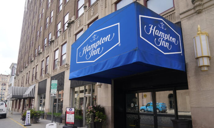 The Hampton Inn in Indianapolis on Aug. 29, 2022. (Darron Cummings/AP Photo)