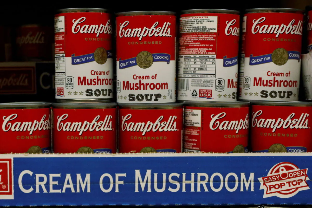 Cans of Campbell's Soup in a supermarket in New York on Feb. 15, 2017. (Brendan McDermid/Reuters)