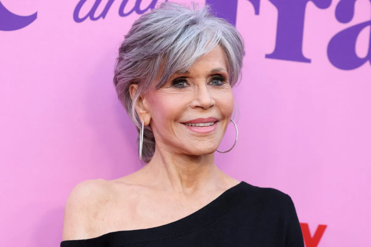 Cast member Jane Fonda attends a special event for the television series "Grace and Frankie" in Los Angeles on April 23, 2022. (Mario Anzuoni/Reuters)