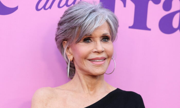 Cast member Jane Fonda attends a special event for the television series "Grace and Frankie" in Los Angeles on April 23, 2022. (Mario Anzuoni/Reuters)