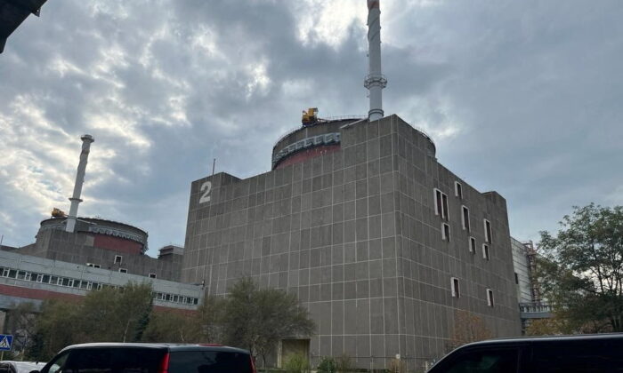 The Zaporizhzhia Nuclear Power Plant outside Enerhodar in the Zaporizhzhia region, Ukraine, on Sept. 2, 2022. (International Atomic Energy Agency/Handout via Reuters)