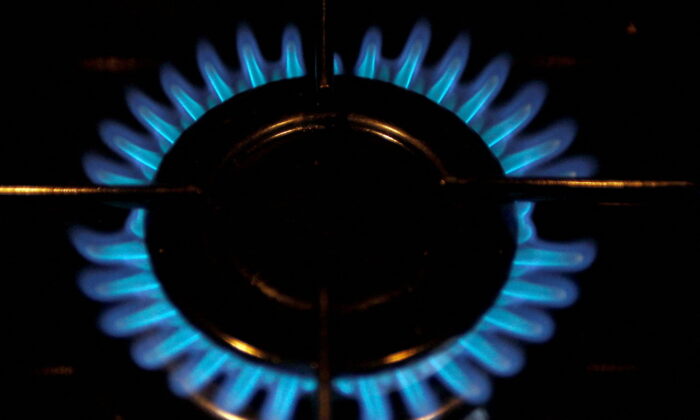 A gas burner is pictured on a cooker in a private home in Bordeaux, soutwestern France, on Dec. 13, 2012. (Regis Duvignau/Reuters)