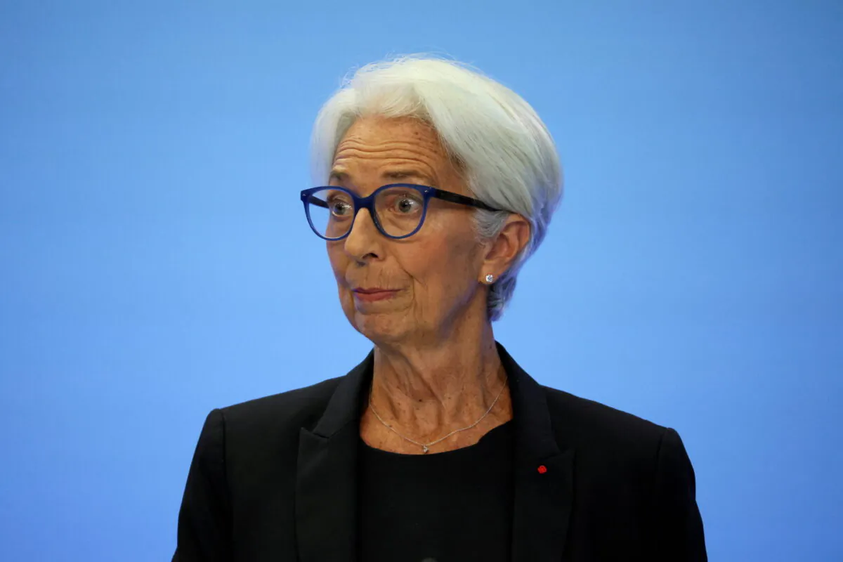 President of European Central Bank (ECB) Christine Lagarde speaks during a news conference following the ECB's monetary policy meeting, in Frankfurt, Germany, on July 21, 2022. (Wolfgang Rattay/File Photo/Reuters)