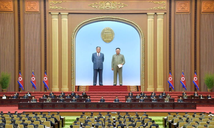 First-day sitting of the 7th Session of the 14th Supreme People's Assembly (SPA) of the Democratic People's Republic of Korea (DPRK) in this photo taken on September 7, 2022, released by North Korea's Korean Central News Agency (KCNA). KCNA via REUTERS