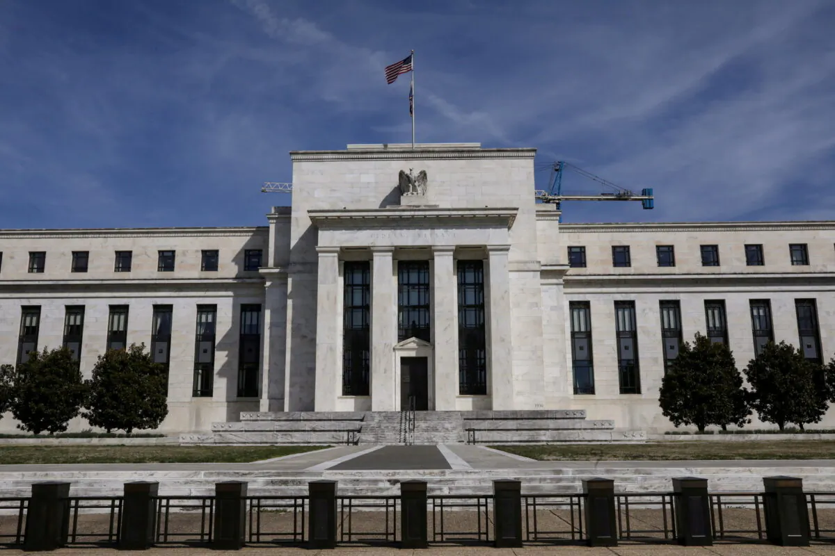 The Federal Reserve Board building on Constitution Avenue in Washington on March 27, 2019. (Brendan McDermid/Reuters)