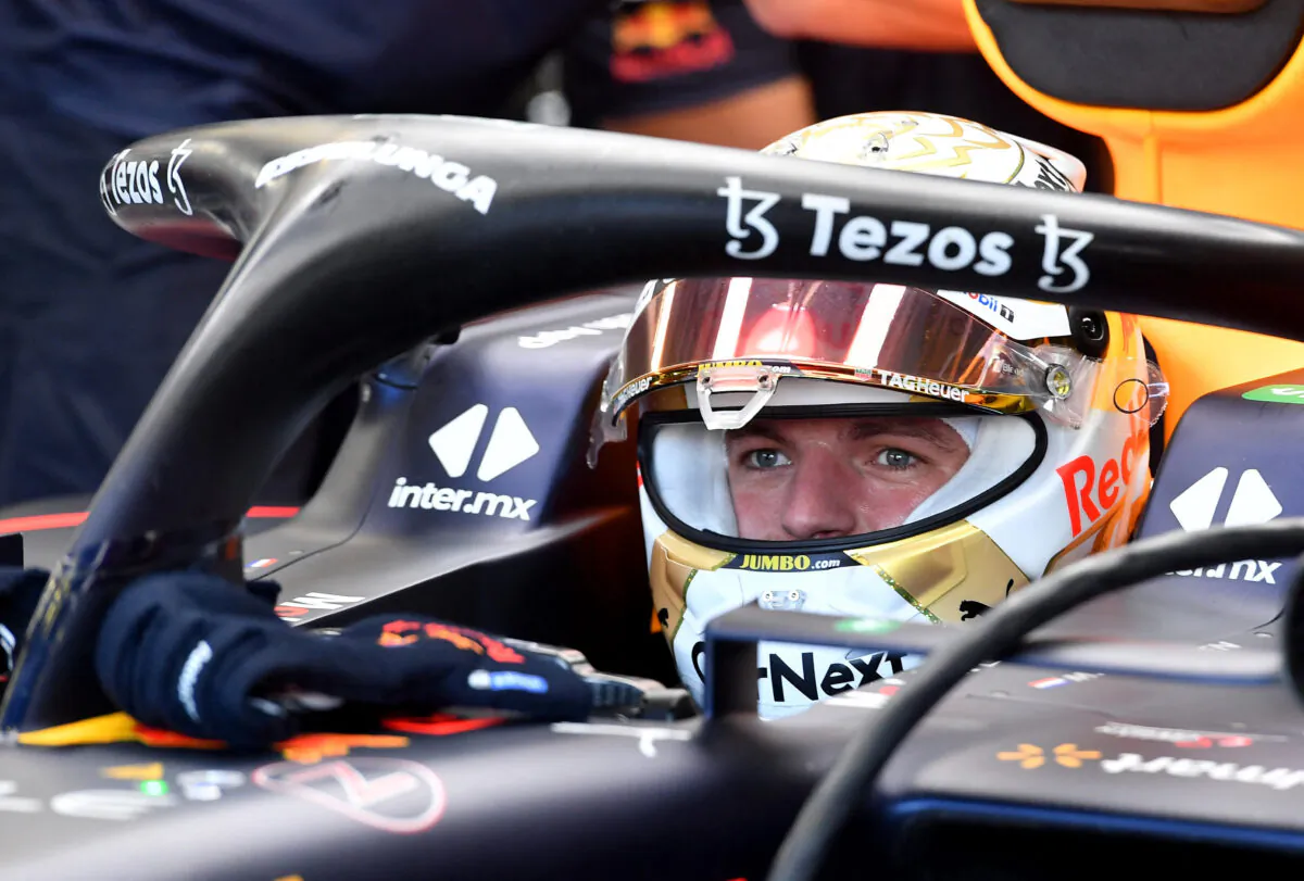 Red Bull's Max Verstappen on the pit after practice ahead of the F1 Grand Prix of Italy at Autodromo Nazionale Monza in Monza, Italy, on Sept. 10, 2022. (Reuters/Jennifer Lorenzini)