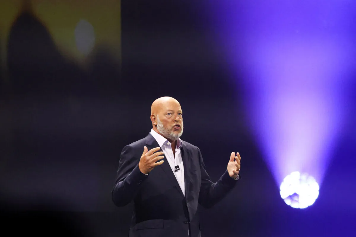 Bob Chapek, Chief Executive Officer of Disney, speaks at the 2022 Disney Legends Awards during Disney's D23 Expo in Anaheim, Calif., on Sept. 9, 2022. (Mario Anzuoni/Reuters)