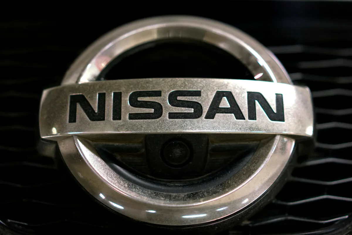 The logo of Nissan on a car in Moscow on July 6, 2016. (Maxim Zmeyev/Reuters)