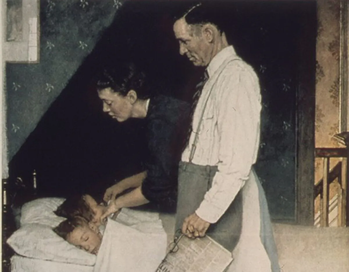 A detail from “Freedom From Fear,” 1943, by Norman Rockwell. U.S. National Archives and Records Administration. (Public Domain)