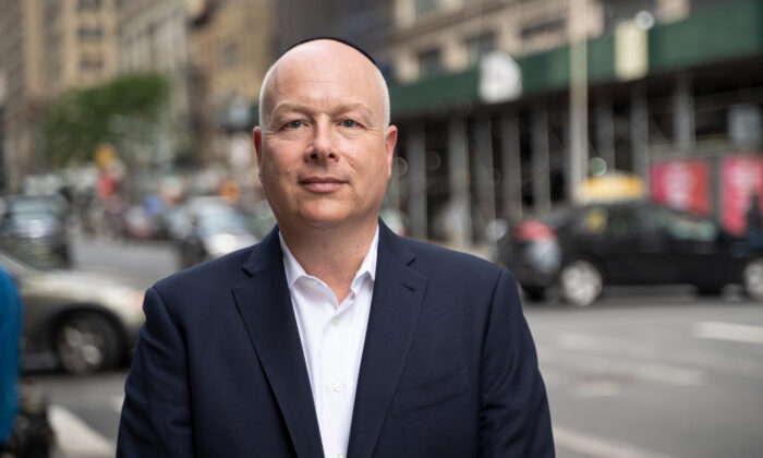 Jason Greenblatt, Special Envoy to the Middle East under President Donald Trump and author of "In the Path of Abraham: How Donald Trump Made Peace in the Middle East–and How to Stop Joe Biden from Unmaking It," in New York on Aug. 23, 2022. (Jack Wang/The Epoch Times)