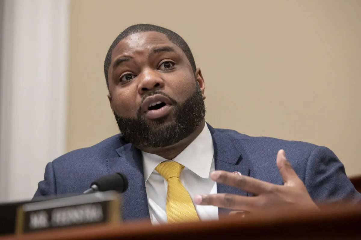 Rep. Byron Donalds (R-Fla.) questions Office of Management and Budget Director Shalanda Young during a House Committee in Washington on March 29, 2022. (Rod Lamkey/Pool/Getty Images)