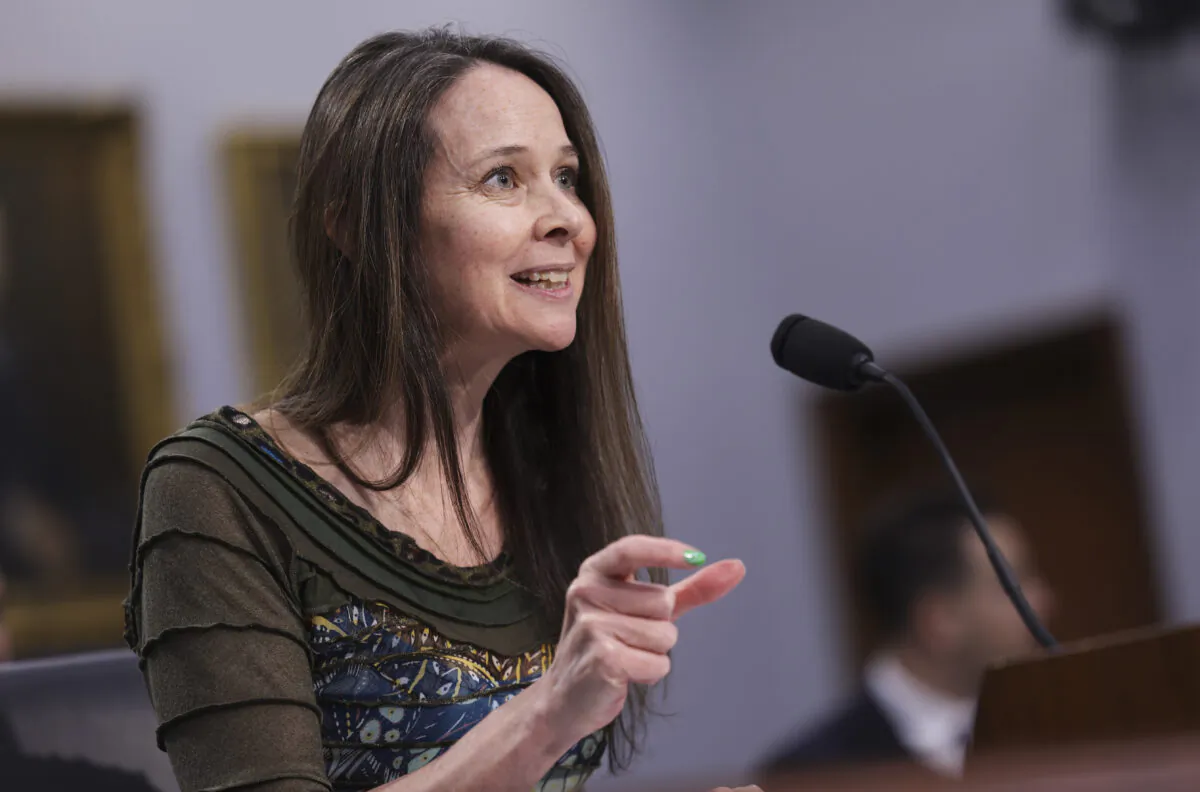 Cybersecurity and Infrastructure Security Agency Director Jen Easterly testifies before a House Homeland Security Subcommittee, at the Rayburn House Office Building in Washington on April 28, 2022. (Kevin Dietsch/Getty Images)