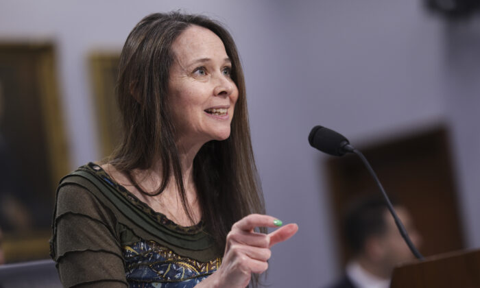CISA Director Jen Easterly testifies before a House Homeland Security Subcommittee, at the Rayburn House Office Building in Washington, D.C.,  on April 28, 2022. (Kevin Dietsch/Getty Images)