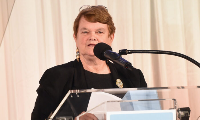 LA County Board of Supervisors Sheila Kuehl speaks onstage at The 44th Annual Peace Over Violence Humanitarian Awards at Dorothy Chandler Pavilion in Los Angeles on Oct. 16, 2015.  (Jason Merritt/Getty Images for Peace Over Violence)