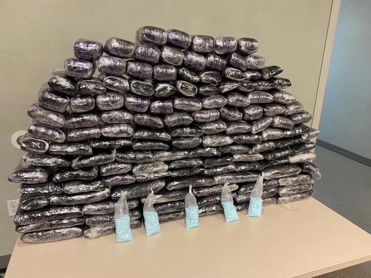 Some of the approximately 1 million fake pills containing fentanyl that were seized when agents served a search warrant at a home in Inglewood, Calif., on July 5, 2022. (Drug Enforcement Administration via AP)