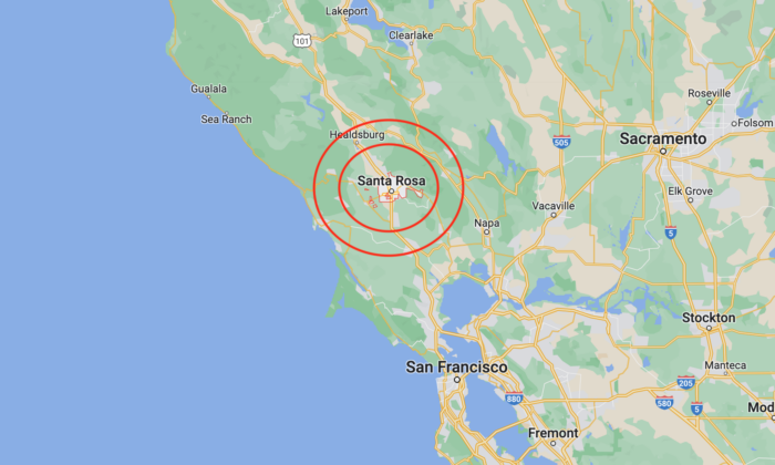 Santa Rosa, California. (Google Maps/Screenshot via The Epoch Times)
