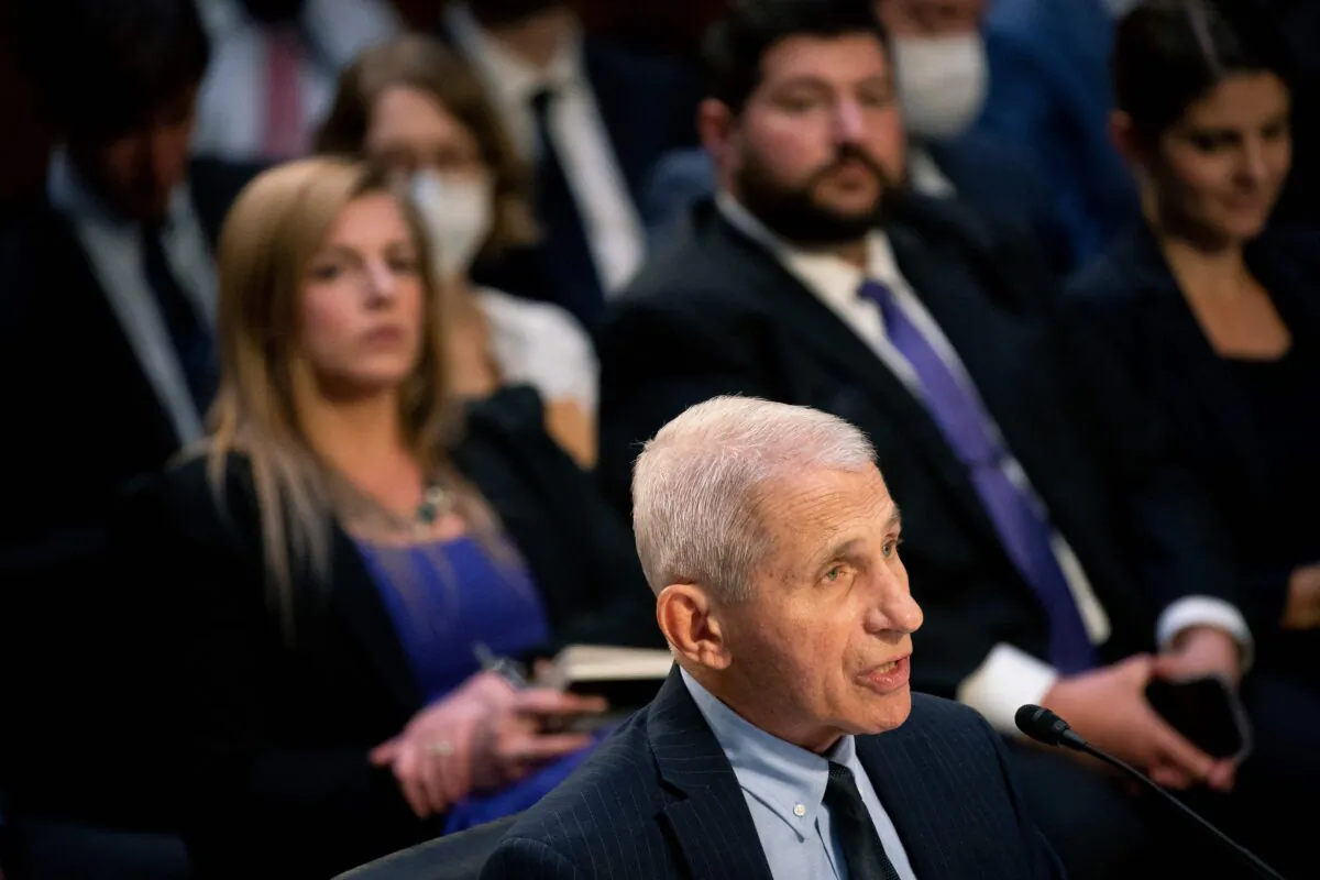 National Institute of Allergy and Infectious Diseases Director Anthony Fauci testifies during a Senate hearing on Capitol Hill in Washington on Sept. 14, 2022. (Stefani Reynolds/AFP via Getty Images)