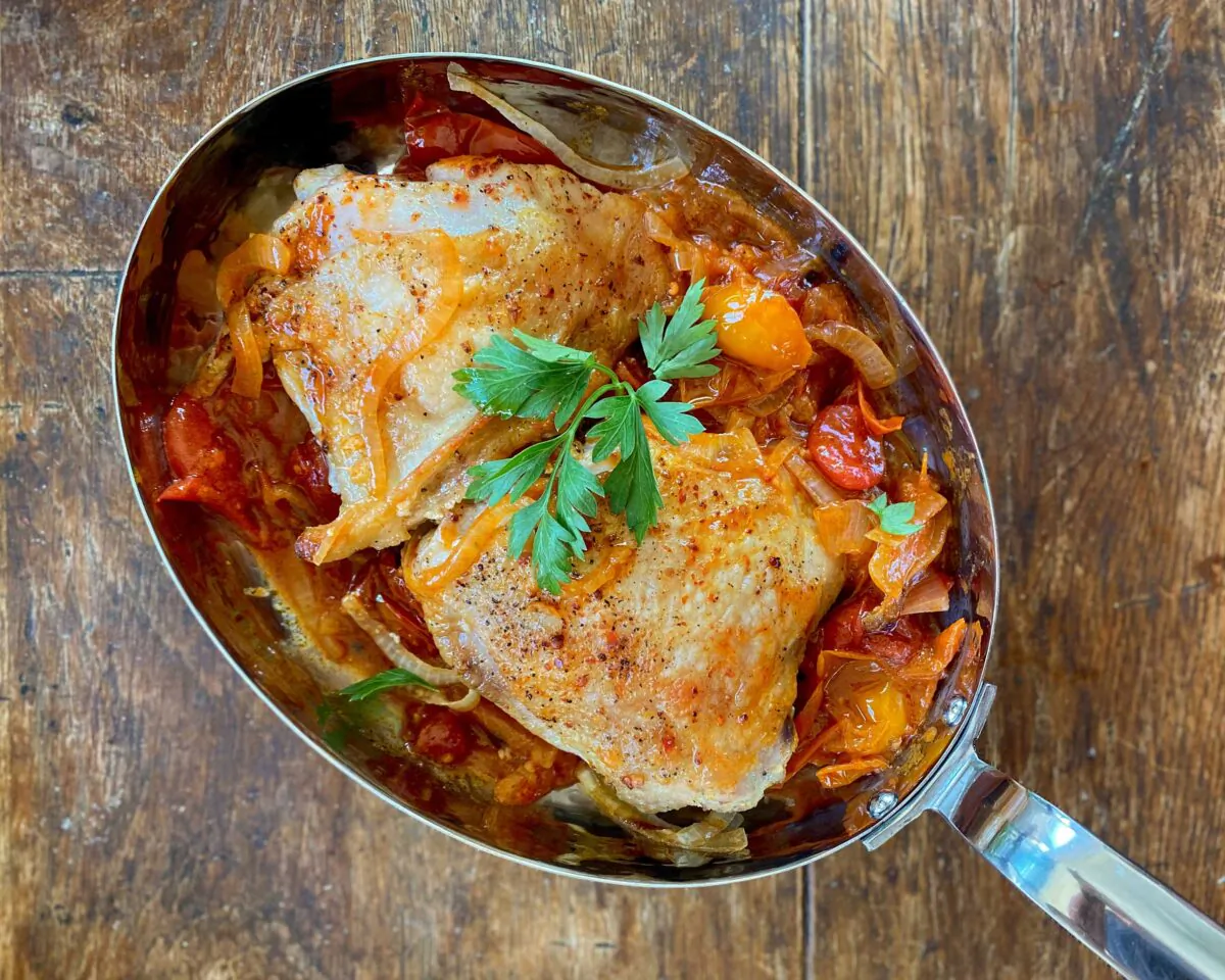 One extra step on the stovetop gives you a rich, flavorful jam to sauce your roasted chicken. (Lynda Balslev for Tastefood)