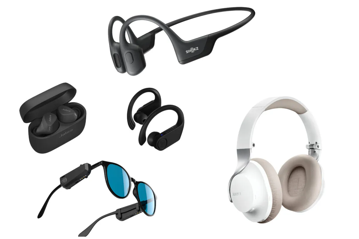 (Courtesy of Shure, JLab, Shokz, Jabra, Trelab)