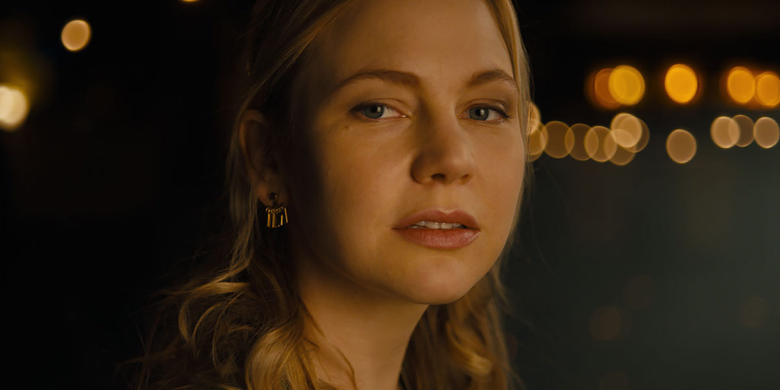 woman with sparkling lights in THE SWEARING JAR
