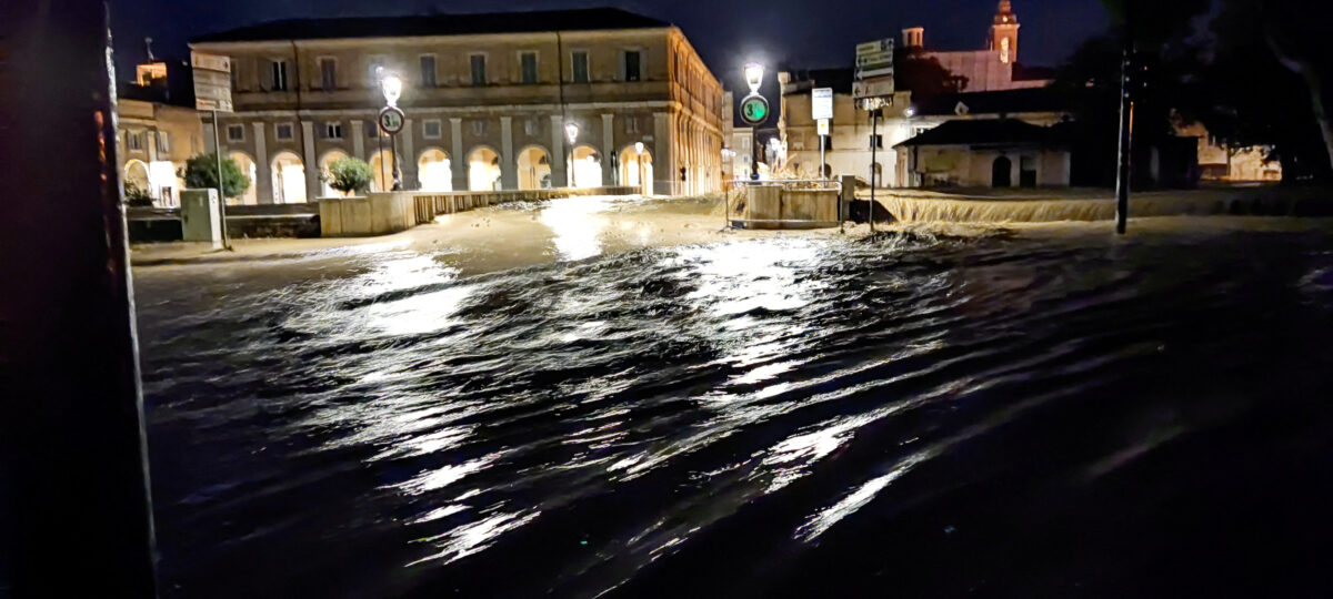 flooded street in Senigallia