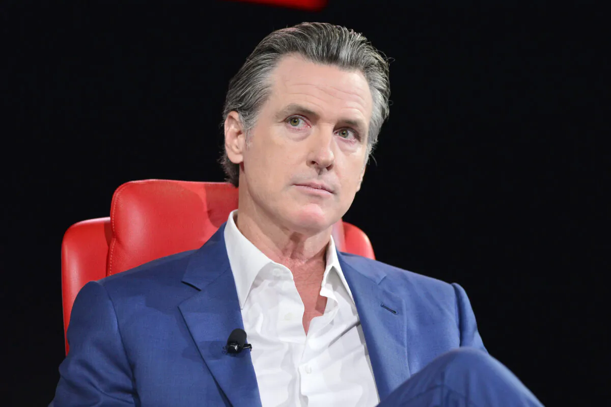 California Governor Gavin Newsom speaks onstage during Vox Media's 2022 Code Conference in Beverly Hills, Calif., on Sept. 7, 2022. (Jerod Harris/Getty Images for Vox Media)