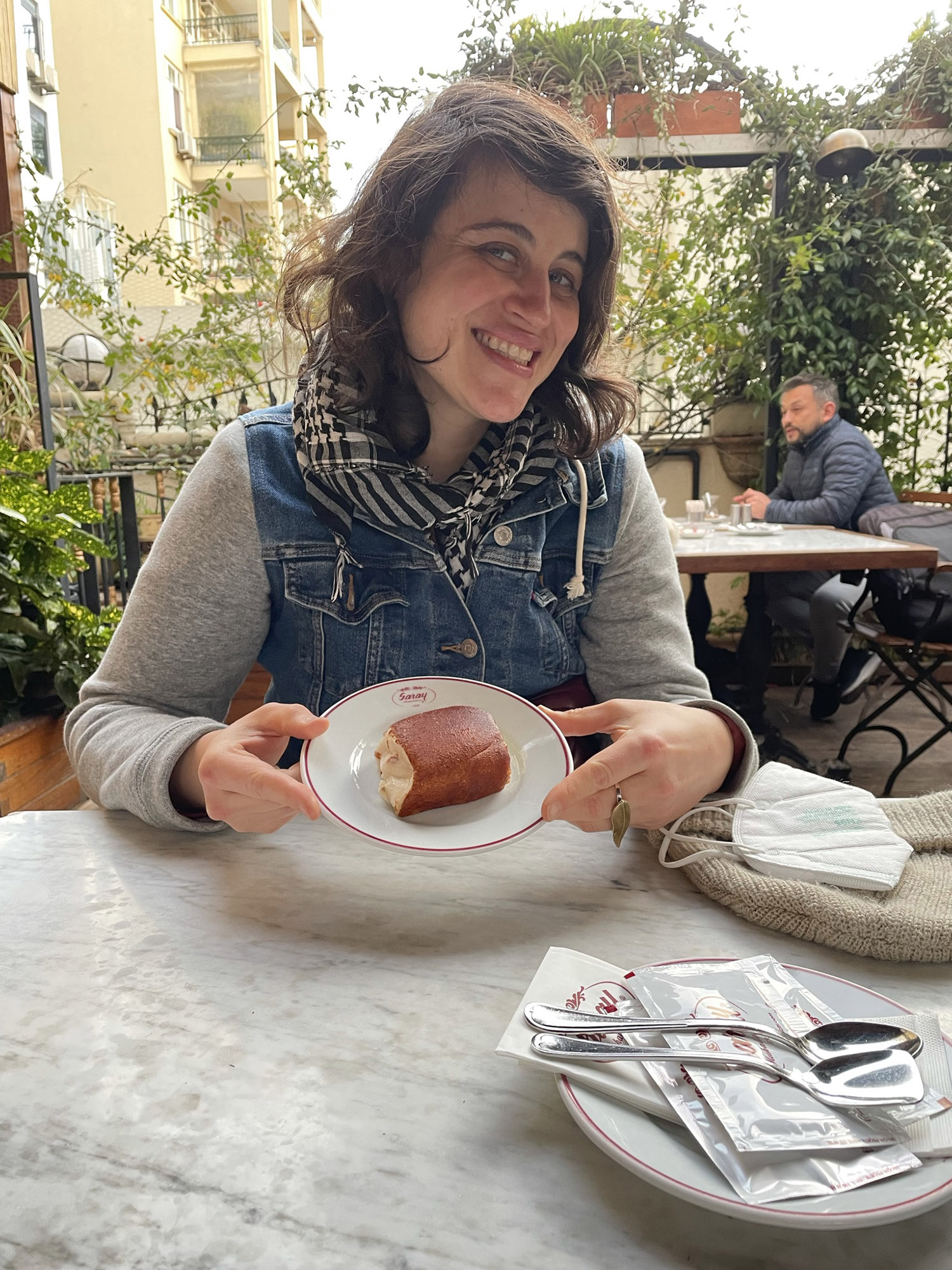 Star Tribune art critic Alicia Eler enjoys a slice of kazandabi, or Turkish burned milk pudding