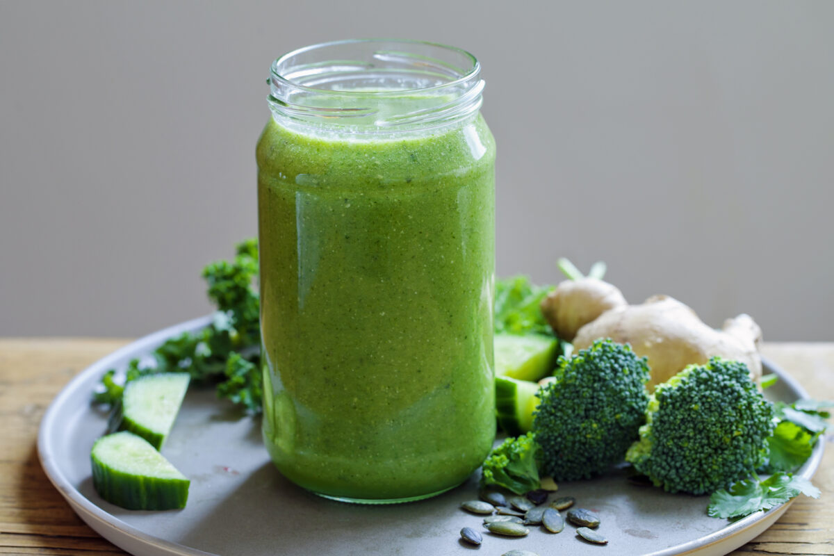 A kale and collard smoothie is a great way to get a healthy dose of calcium. (Magdanatka/Shutterstock)