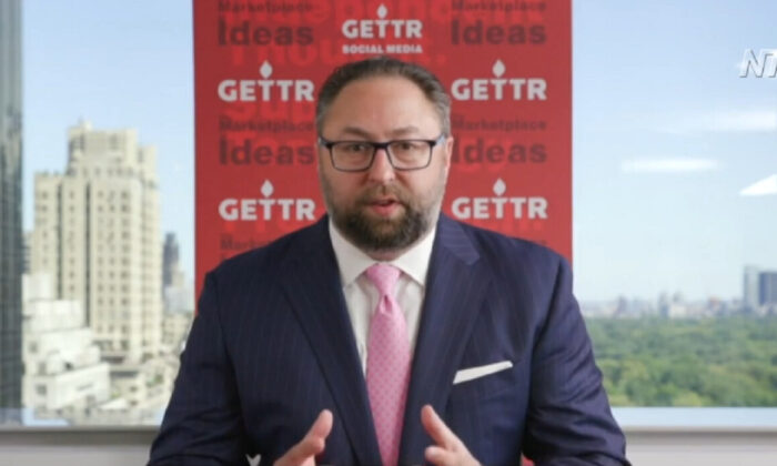 Jason Miller, CEO of Gettr, in an interview with NTD's Steve Lance on "Capitol Report", on Sept. 14, 2022. (Screenshot via NTD video)
